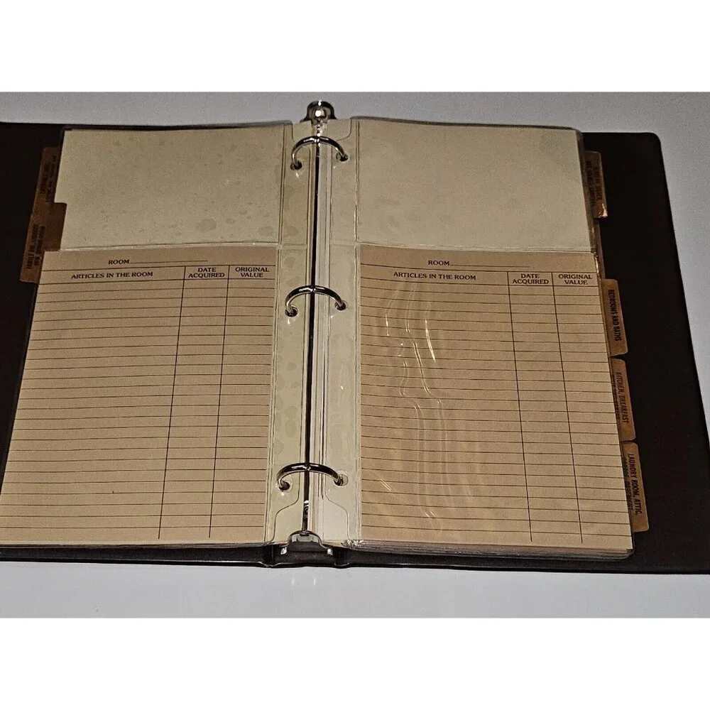 VTG Personal Photo Inventory 3-Ring Album Estate Home Possessions Log NEVER USED